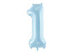 Picture of FOIL BALLOON NUMBER 1 PASTEL BLUE 34 INCH